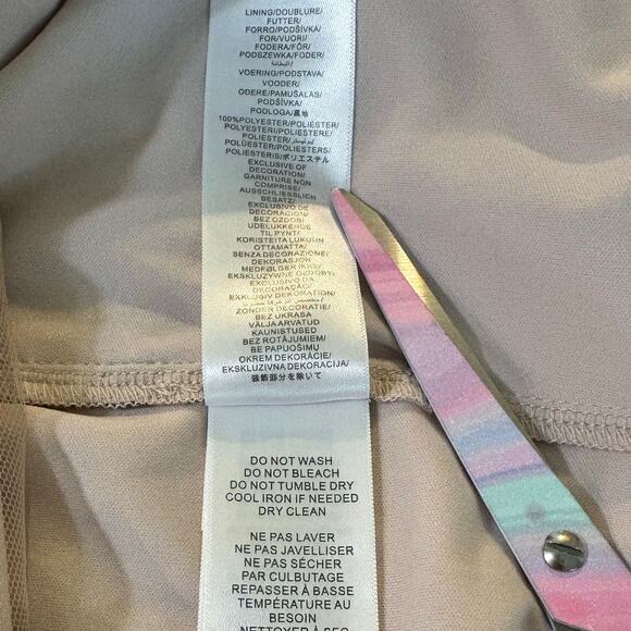 Adrianna Papell NWT Midnight Nude Floral Embroidered Sheath Dress Size 6 - Picture 11 of 11